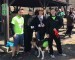 From left to Right, Paul Maier, Danielle Carra, Kathy Filipski, Eric Henderson and his dog Hudson.  Photo by Chris Stohl